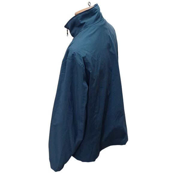 London Fog Mens Stretch Jacket XL Navy Blue Polyester Zipper Pockets Mesh Lining - Picture 7 of 12
